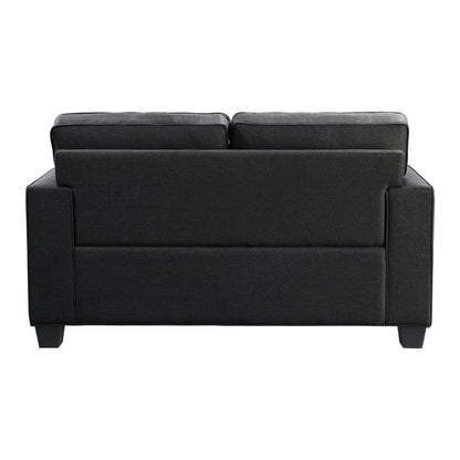 Elmont Black Loveseat - 9327BK-2 - Bien Home Furniture &amp; Electronics