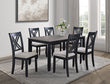 Eloise 7-Pc Dinette Set Light Grey - 2430SET-LG - Bien Home Furniture & Electronics