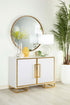 Elsa White/Gold 2-Door Accent Cabinet with Adjustable Shelves - 959594 - Bien Home Furniture & Electronics