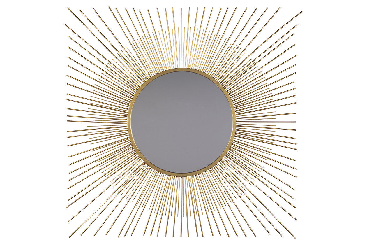 Elspeth Gold Finish Accent Mirror - A8010124 - Bien Home Furniture &amp; Electronics