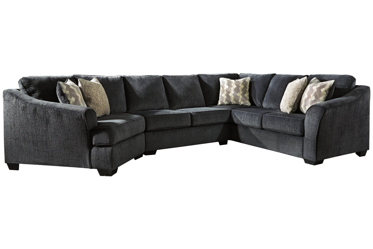 Eltmann Slate LAF Cuddler Sectional