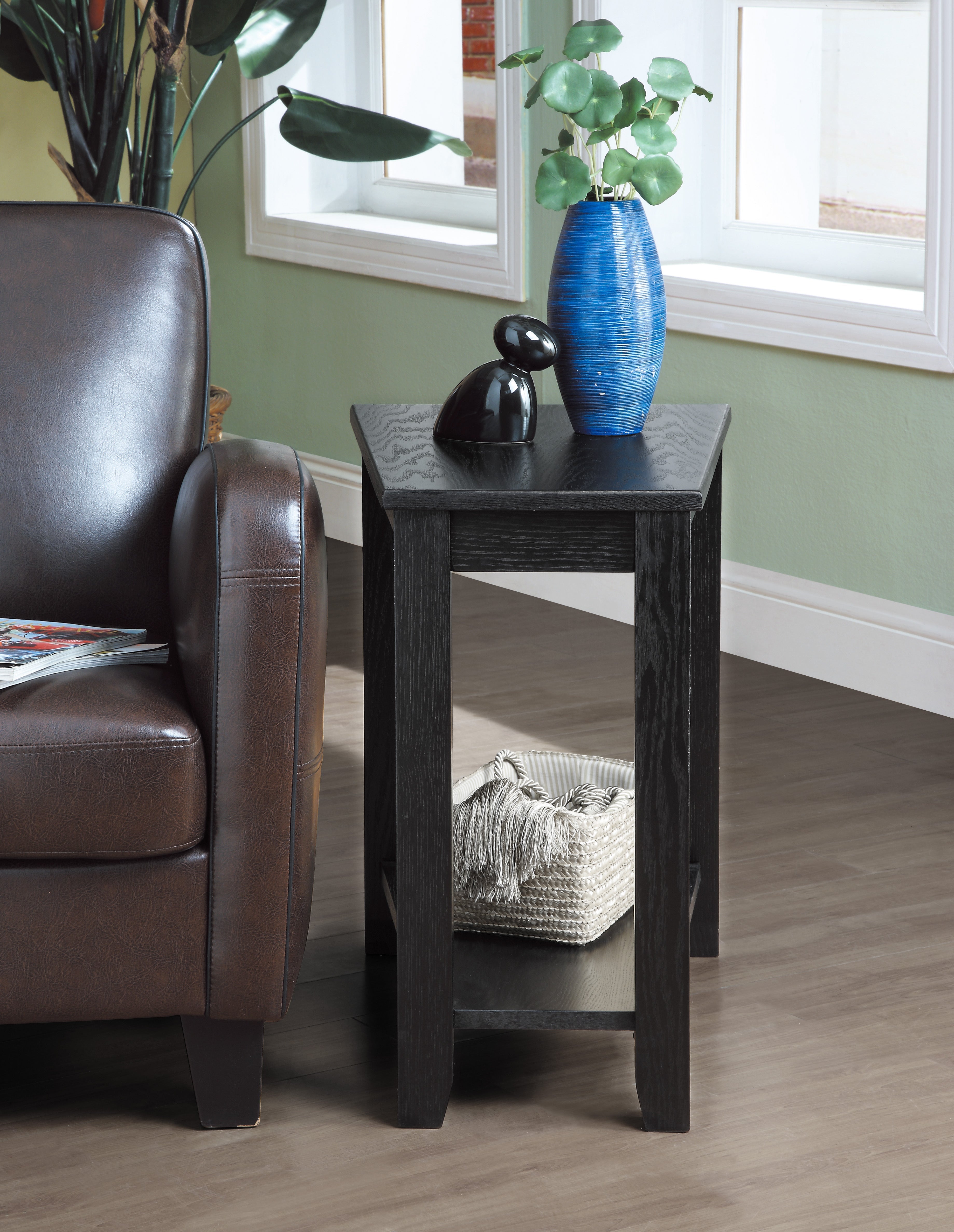 Elwell Black Chairside Table - 4728BK - Bien Home Furniture &amp; Electronics