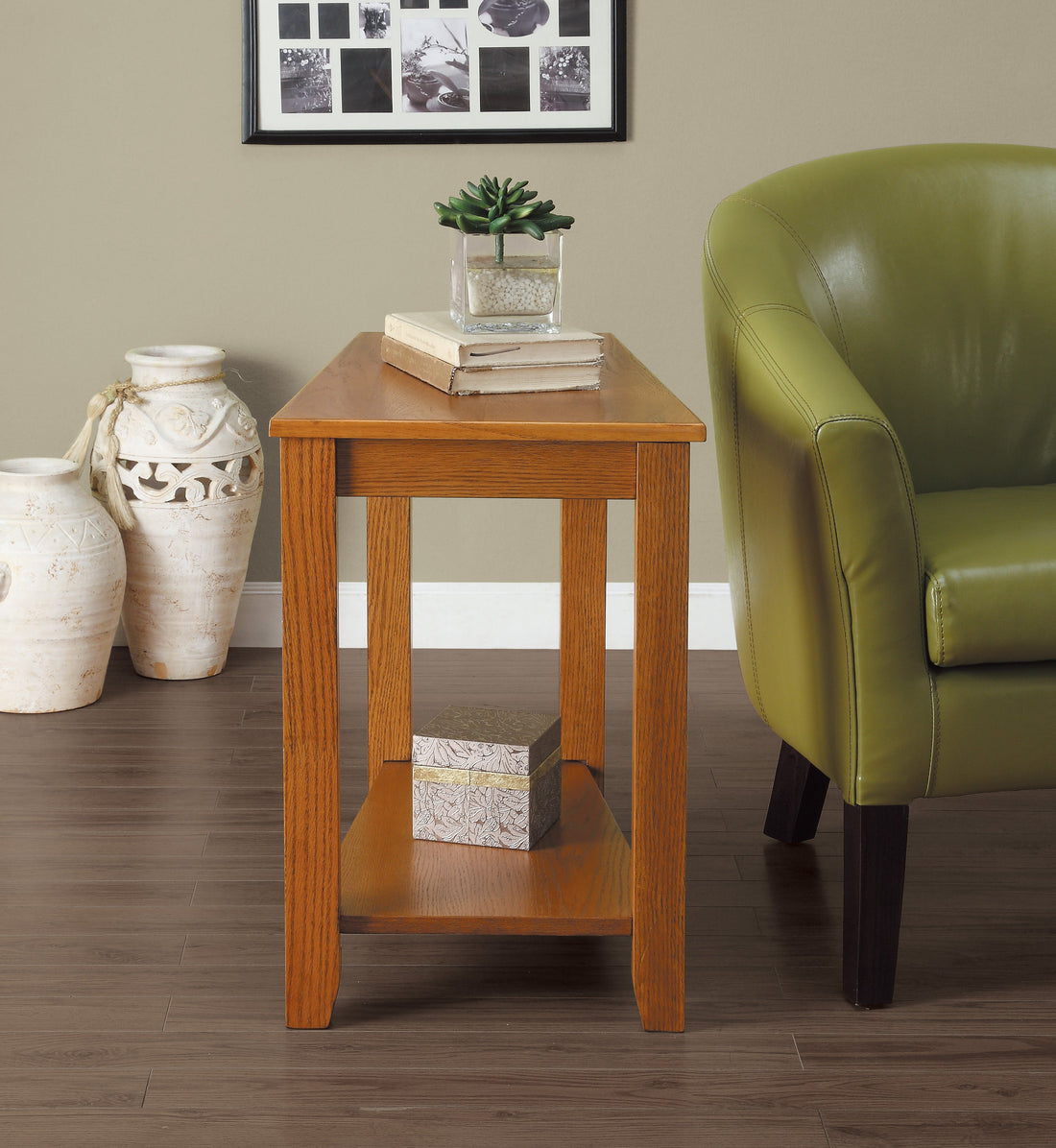 Elwell Oak Chairside Table - 4728AK - Bien Home Furniture &amp; Electronics