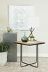 Elyna Travertine/Black Square Accent Table - 935855 - Bien Home Furniture & Electronics