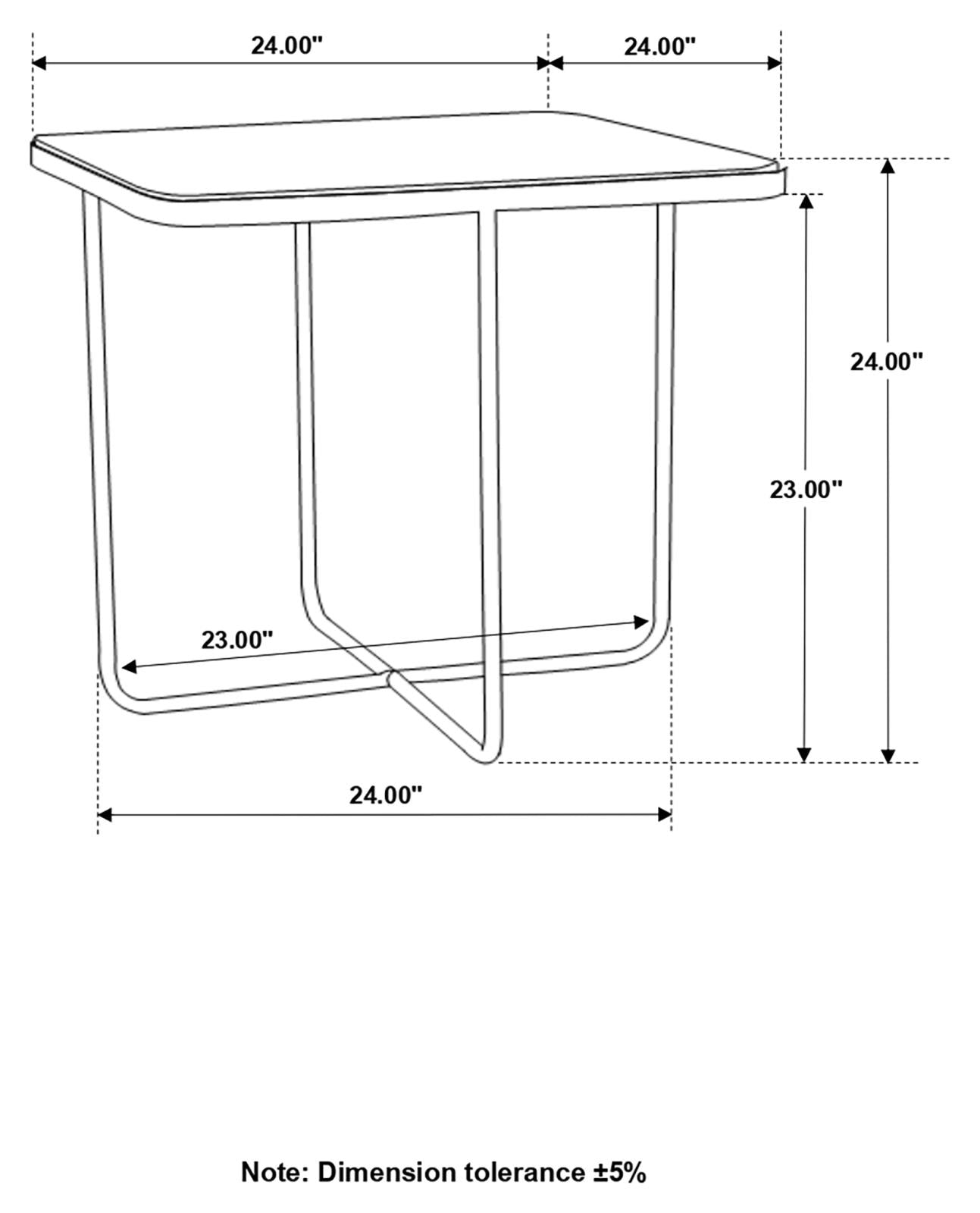 Elyna Travertine/Black Square Accent Table - 935855 - Bien Home Furniture &amp; Electronics