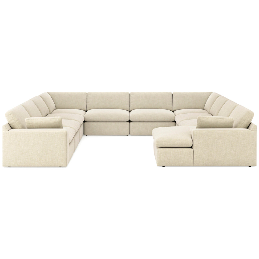 Elyza Linen 10-Piece RAF Chaise Sectional - SET | 1000617 | 1000664 | 1000677 | 1000677 | 1000646 | 1000646 | 1000646 | 1000646 | 1000646 | 1000646 - Bien Home Furniture & Electronics
