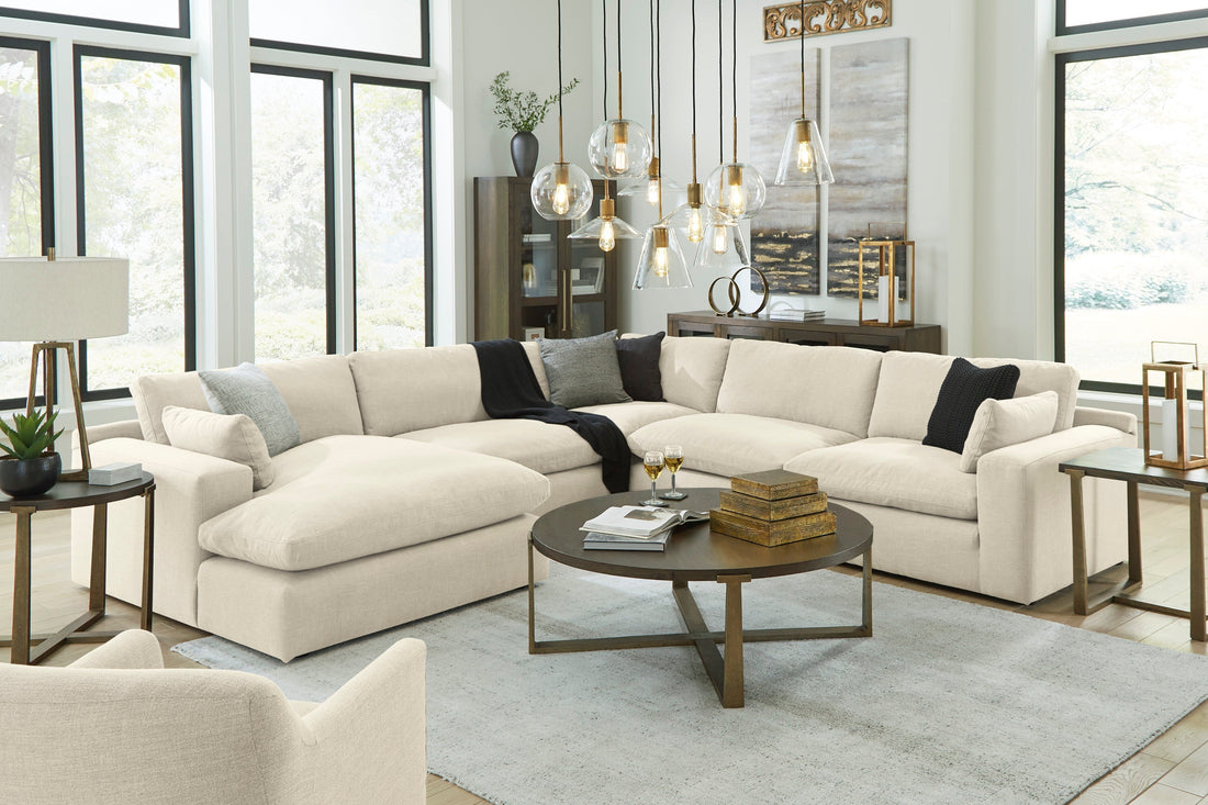 Elyza Linen 5-Piece LAF Sectional - SET | 1000616 | 1000665 | 1000677 | 1000646(2) | 1000608 - Bien Home Furniture & Electronics