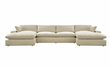 Elyza Linen Double Chaise Sectional - SET | 1000616 | 1000617 | 1000646(2) - Bien Home Furniture & Electronics