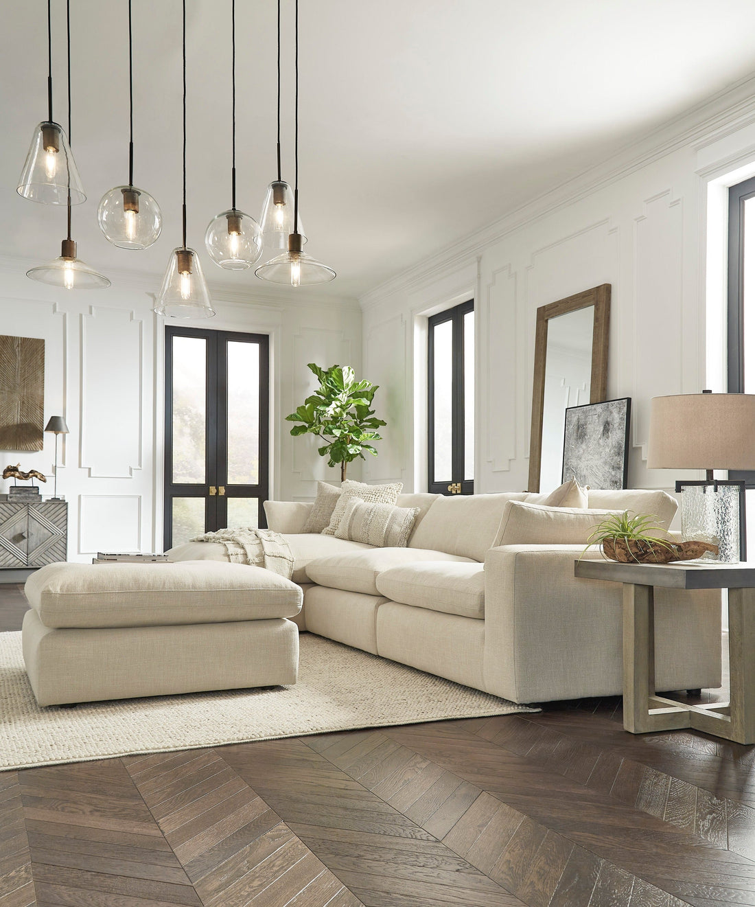 Elyza Linen LAF Sofa Chaise - SET | 1000616 | 1000665 | 1000646 | 1000608 - Bien Home Furniture &amp; Electronics