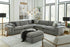 Elyza Smoke 5-Piece Sectional - SET | 1000764 | 1000765 | 1000777 | 1000746(2) | 1000708 - Bien Home Furniture & Electronics
