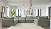 Elyza Smoke 8-Piece Sectional - SET | 1000764 | 1000765 | 1000777(2) | 1000746(4) - Bien Home Furniture & Electronics