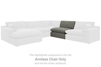 Elyza Smoke Armless Chair - 1000746 - Bien Home Furniture &amp; Electronics