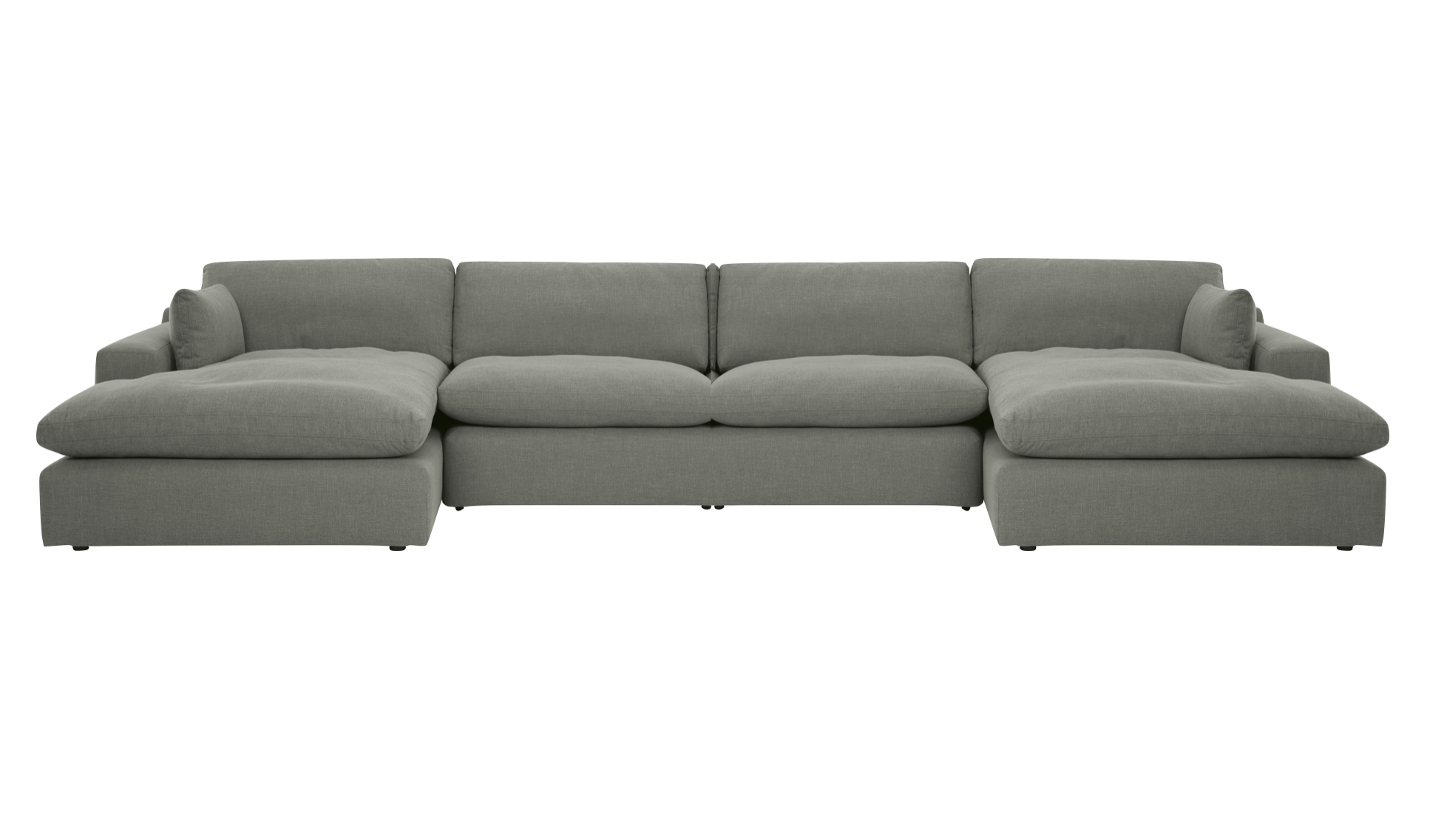 Elyza Smoke Double Chaise Sectional - SET | 1000716 | 1000717 | 1000746(2) - Bien Home Furniture &amp; Electronics