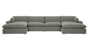 Elyza Smoke Double Chaise Sectional - SET | 1000716 | 1000717 | 1000746(2) - Bien Home Furniture & Electronics