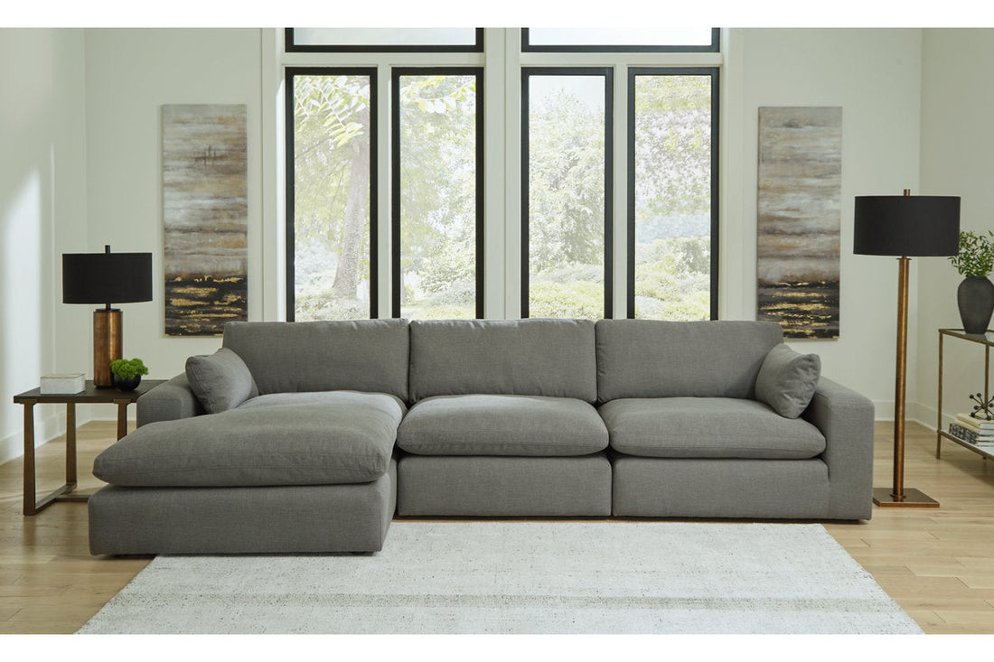 Elyza Smoke LAF Sofa Chaise - SET | 1000716 | 1000765 | 1000746 | 1000708 - Bien Home Furniture &amp; Electronics