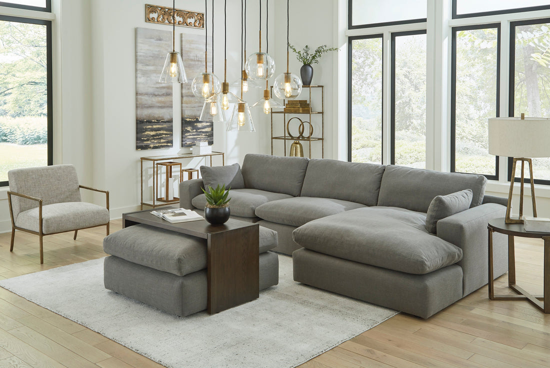 Elyza Smoke RAF Sofa Chaise - SET | 1000717 | 1000764 | 1000746 - Bien Home Furniture &amp; Electronics