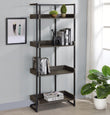 Ember Dark Oak/Sandy Black 4-Shelf Bookcase - 803412 - Bien Home Furniture & Electronics