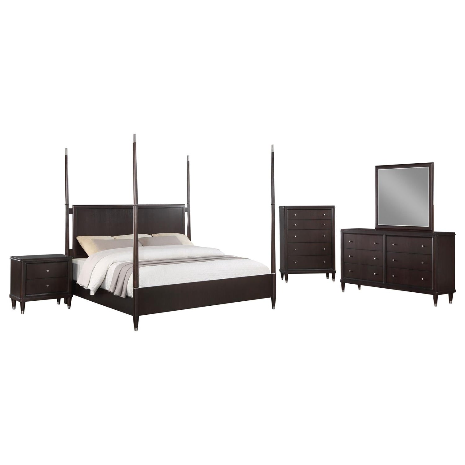 Emberlyn 5-piece Queen Poster Bedroom Set Brown - 223061Q-S5 - Bien Home Furniture &amp; Electronics