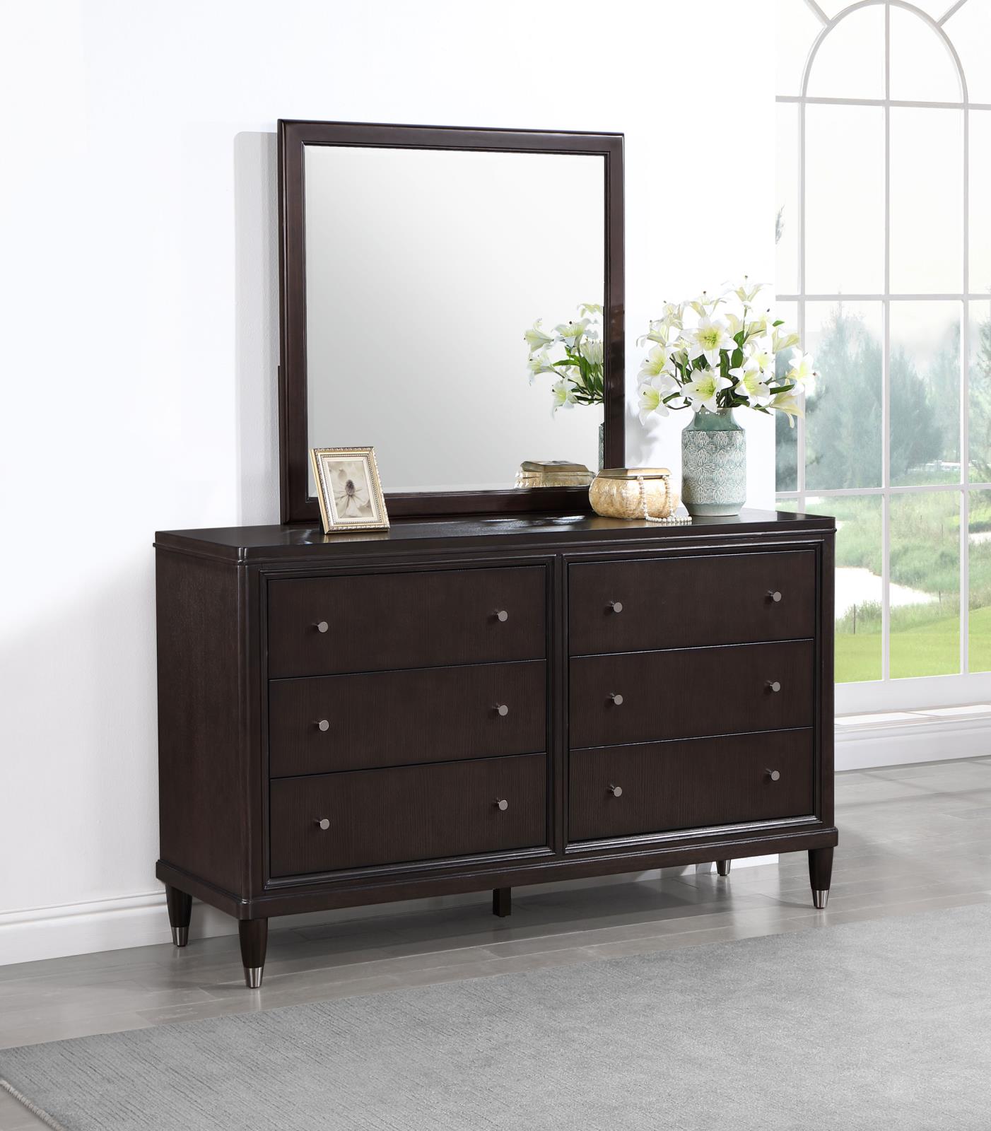 Emberlyn 6-drawer Bedroom Dresser with Mirror Brown - 223063M - Bien Home Furniture &amp; Electronics