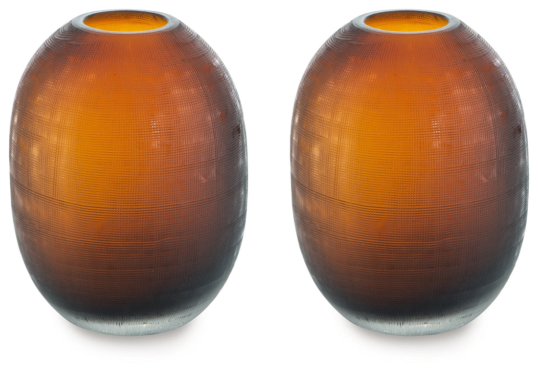 Embersen Amber Vase, Set of 2 - A2900001 - Bien Home Furniture &amp; Electronics