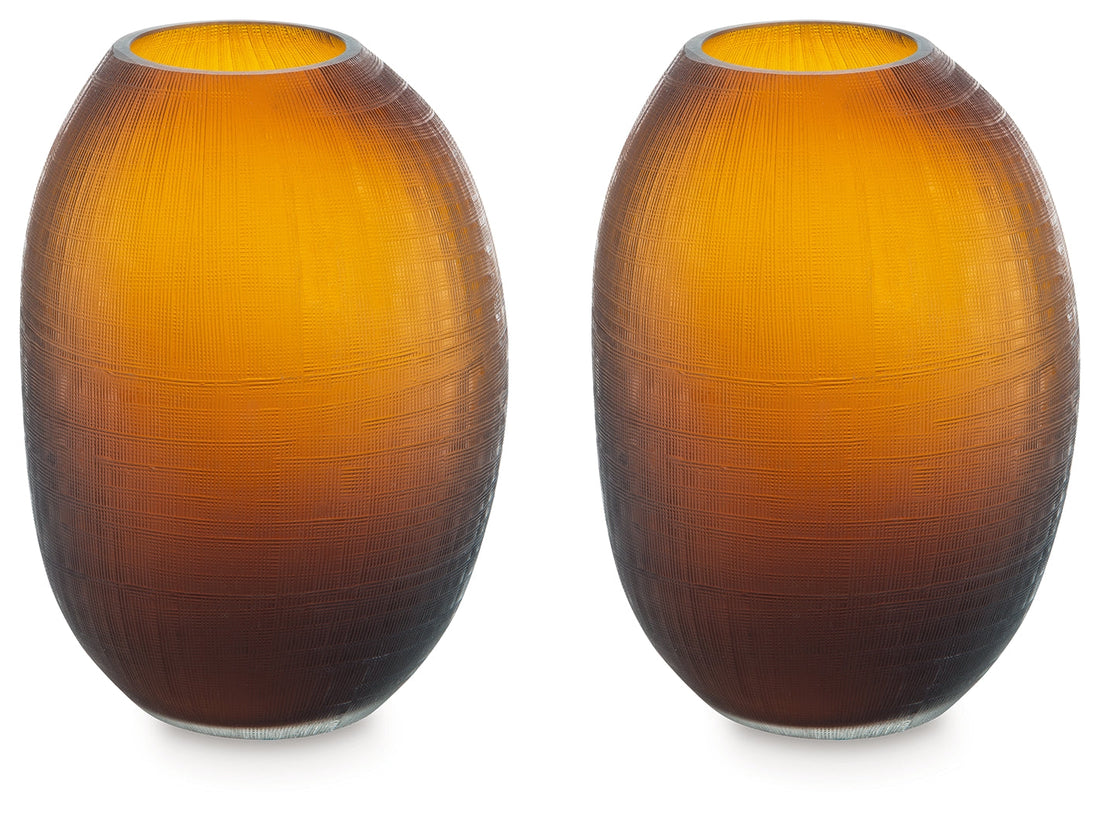 Embersen Amber Vase, Set of 2 - A2900002 - Bien Home Furniture &amp; Electronics