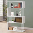 Emelle White/Clear 4-Tier Bookcase - 800300 - Bien Home Furniture & Electronics