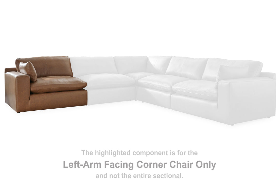 Emilia Caramel Left-Arm Facing Corner Chair - 3090164 - Bien Home Furniture &amp; Electronics