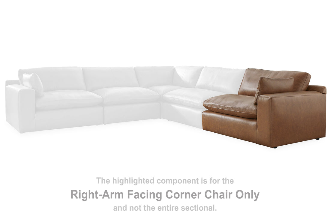 Emilia Caramel Right-Arm Facing Corner Chair - 3090165 - Bien Home Furniture &amp; Electronics