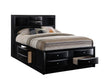 Emily Black Queen Storage Platform Bed - SET | B4285-Q-HBFB | B4285-Q-DRW-L | B4285-Q-DRW-R | B4285-Q-RAIL - Bien Home Furniture & Electronics
