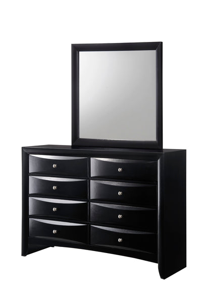 Emily Black Storage Platform Bedroom Set - SET | B4285-K-HBFB | B4285-K-DRW-L | B4285-K-DRW-R | B4285-K-RAIL | B4280-1 | B4280-11 | B4280-2 - Bien Home Furniture &amp; Electronics