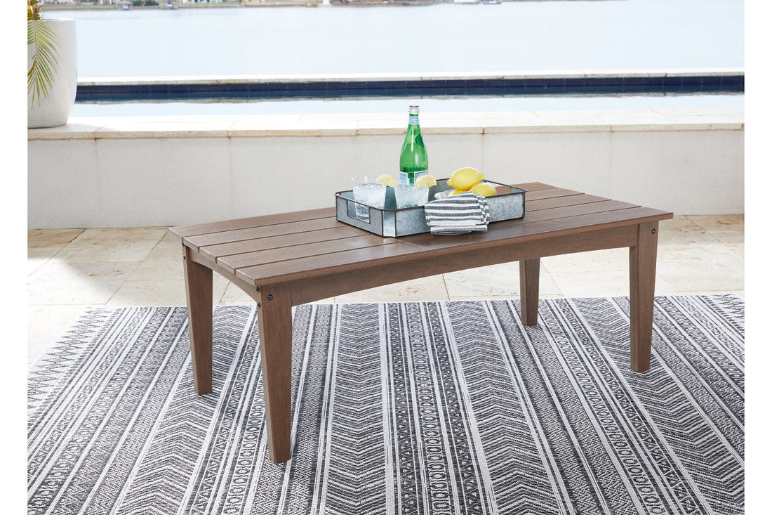 Emmeline Brown Outdoor Coffee Table - P420-701 - Bien Home Furniture &amp; Electronics