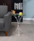 Emmett Clear Round Accent Table - 900490 - Bien Home Furniture & Electronics