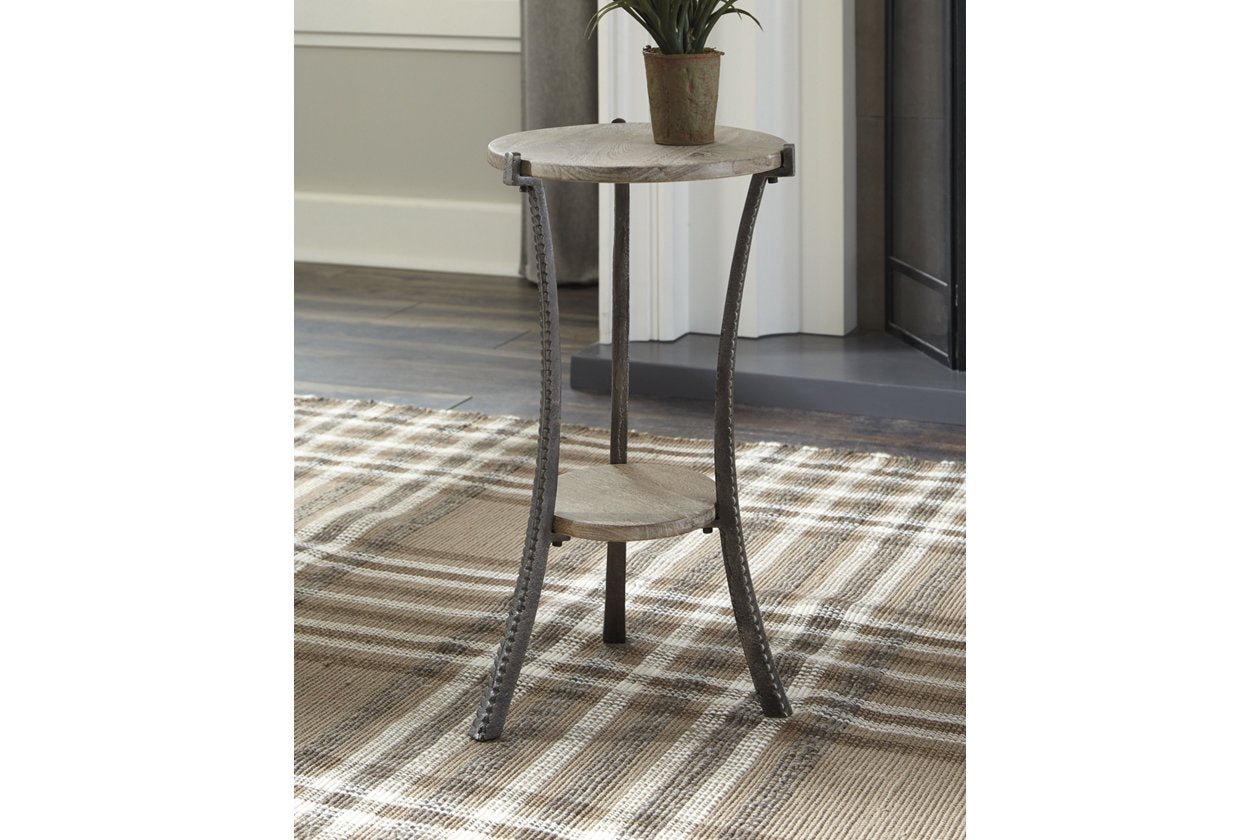 Enderton White Wash/Pewter Accent Table - A4000081 - Bien Home Furniture &amp; Electronics