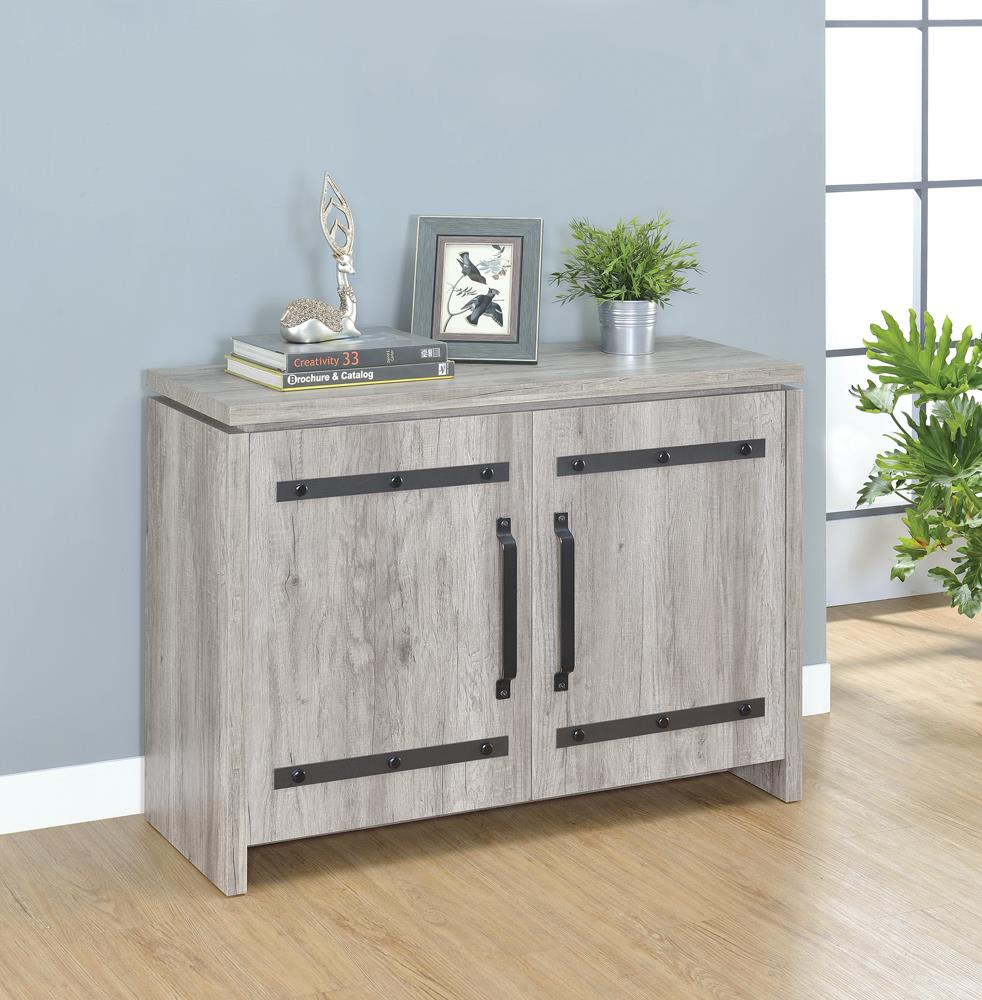 Enoch Gray Driftwood 2-Door Accent Cabinet - 950785 - Bien Home Furniture &amp; Electronics