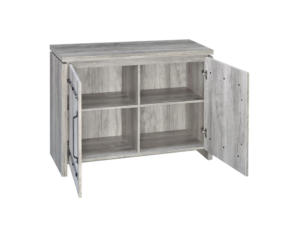 Enoch Gray Driftwood 2-Door Accent Cabinet - 950785 - Bien Home Furniture &amp; Electronics