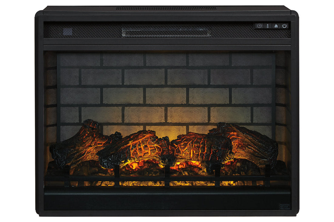 Entertainment Accessories Black Electric Infrared Fireplace Insert - W100-121 - Bien Home Furniture &amp; Electronics
