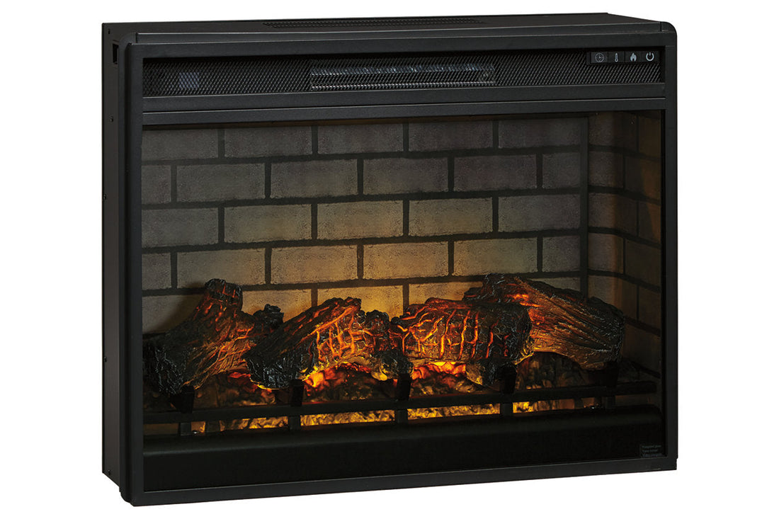 Entertainment Accessories Black Electric Infrared Fireplace Insert - W100-121 - Bien Home Furniture &amp; Electronics