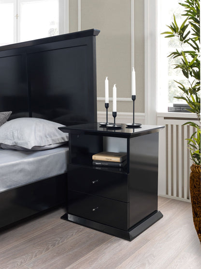 Erika Black 4-Piece Queen Bedroom Set - ERIKABEDROOM-4PCQ - Bien Home Furniture &amp; Electronics