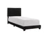 Erin Black PU Leather Twin Upholstered Bed - 5271PU-T - Bien Home Furniture & Electronics