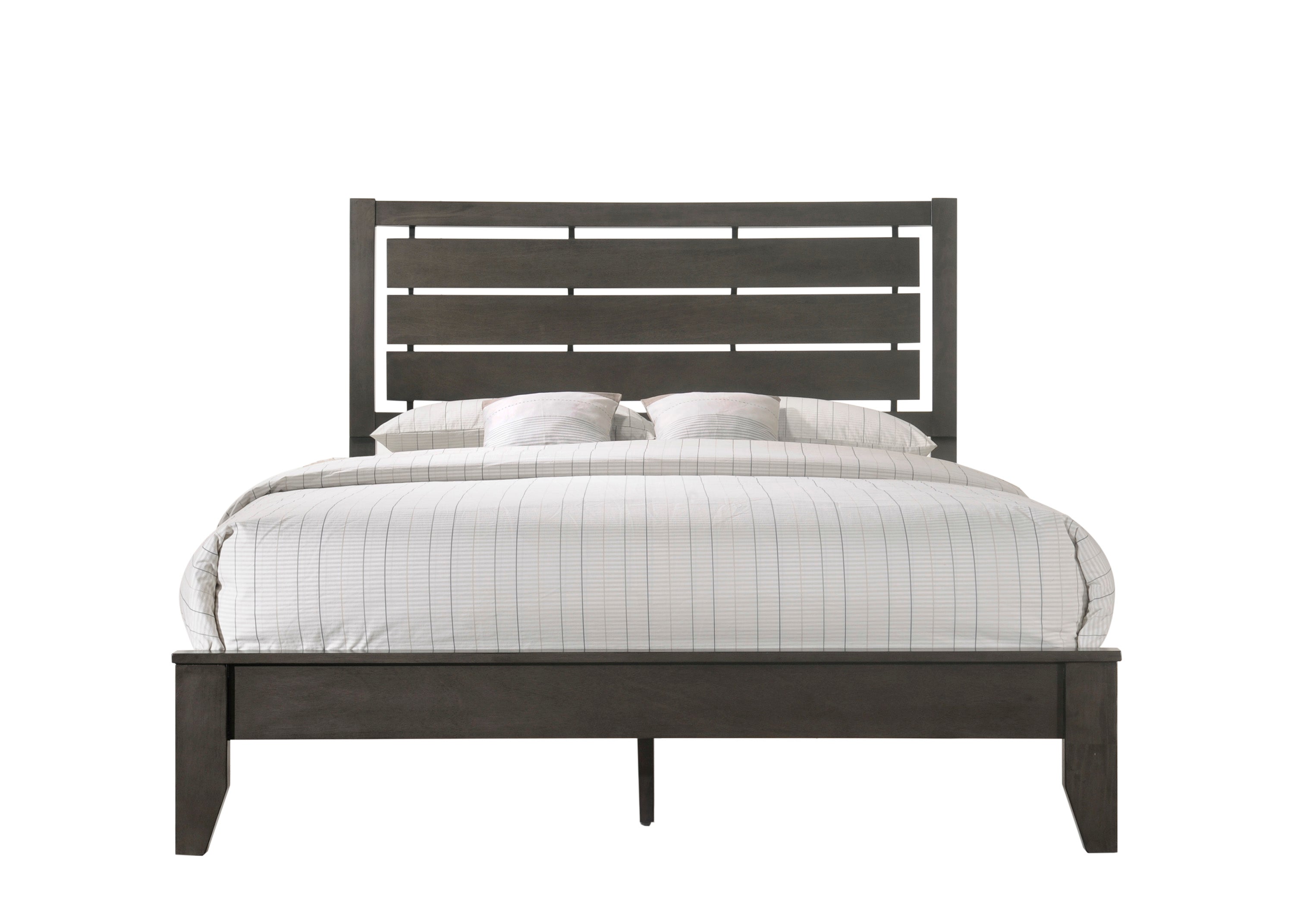 Evan Gray Queen Panel Bed - SET | B4720-Q-HBFB | B4720-Q-RAIL - Bien Home Furniture &amp; Electronics