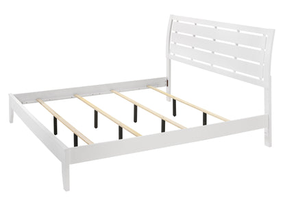 Evan White King Panel Bed - SET | B4710-K-HBFB | B4710-K-RAIL | - Bien Home Furniture &amp; Electronics