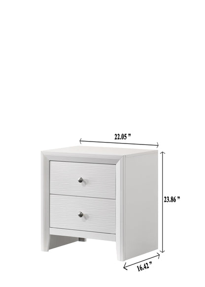 Evan White Panel Bedroom Set - SET | B4710-Q-HBFB | B4710-Q-RAIL | B4710-2 | B4710-4 - Bien Home Furniture &amp; Electronics