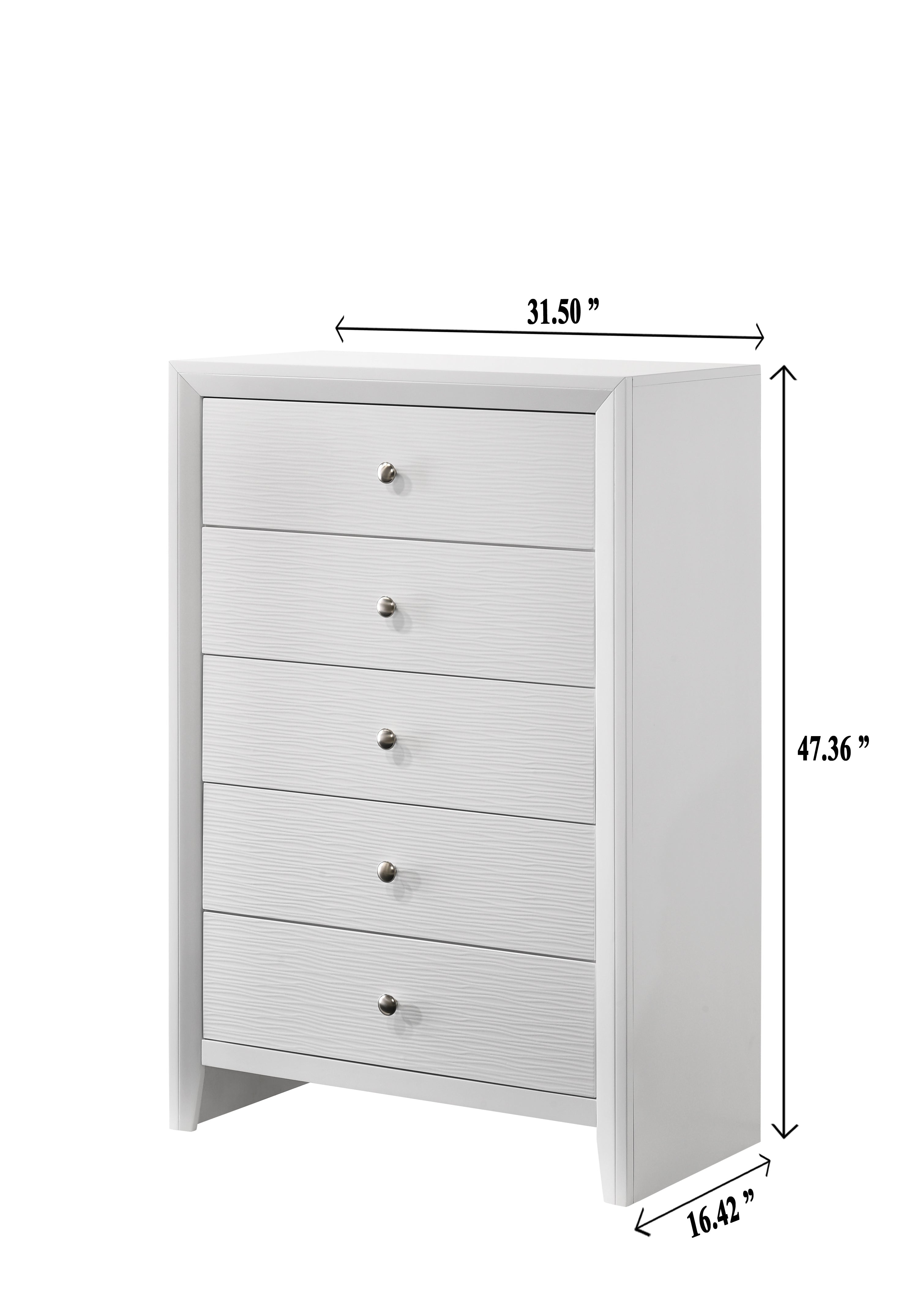 Evan White Panel Bedroom Set - SET | B4710-Q-HBFB | B4710-Q-RAIL | B4710-2 | B4710-4 - Bien Home Furniture &amp; Electronics