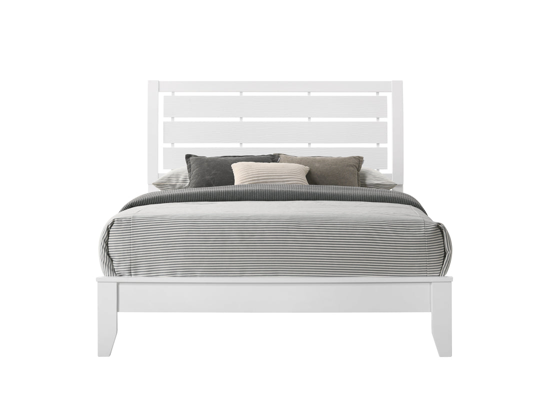 Evan White Queen Panel Bed - SET | B4710-Q-HBFB | B4710-Q-RAIL | - Bien Home Furniture & Electronics