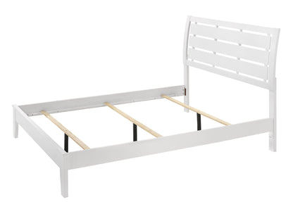 Evan White Queen Panel Bed - SET | B4710-Q-HBFB | B4710-Q-RAIL | - Bien Home Furniture &amp; Electronics