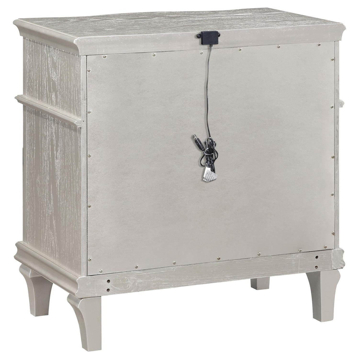 Evangeline 3-Drawer Nightstand Silver Oak - 223392 - Bien Home Furniture &amp; Electronics