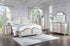 Evangeline 5-Piece Upholstered Platform Eastern King Bedroom Set Ivory/Silver Oak - 223391KE-S5 - Bien Home Furniture & Electronics