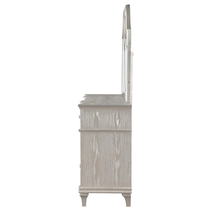 Evangeline 9-drawer Dresser with Mirror Silver Oak - 223393M - Bien Home Furniture &amp; Electronics