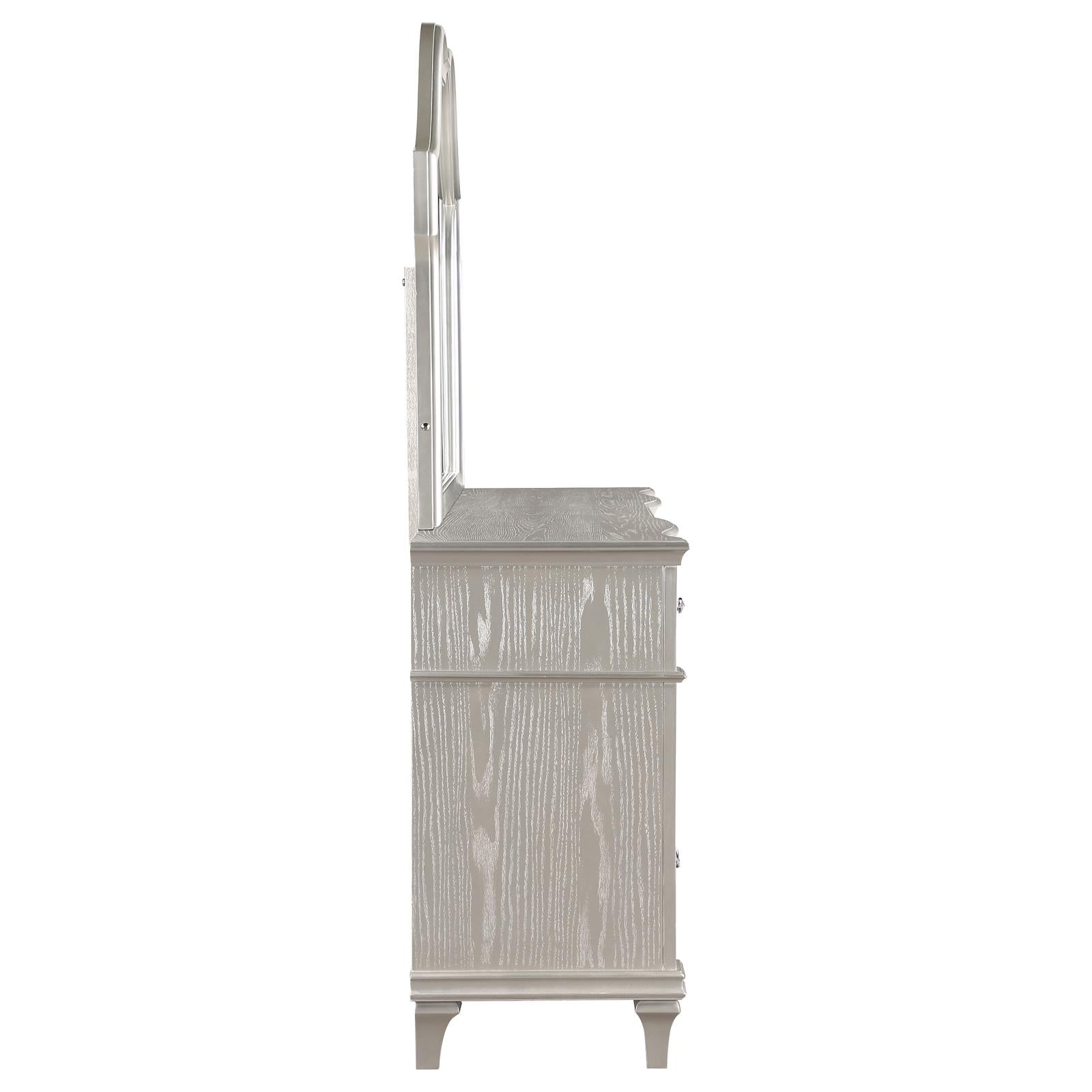 Evangeline 9-drawer Dresser with Mirror Silver Oak - 223393M - Bien Home Furniture &amp; Electronics