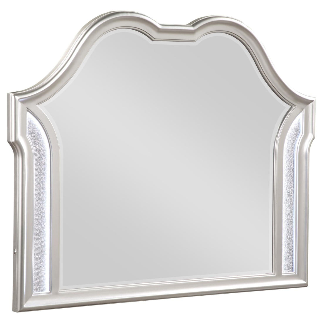 Evangeline Silver Oak Camel Top Dresser Mirror - 223394 - Bien Home Furniture &amp; Electronics